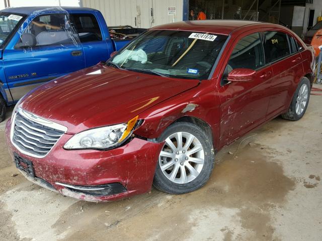 1C3CCBBB7DN694133 - 2013 CHRYSLER 200 TOURIN RED photo 2