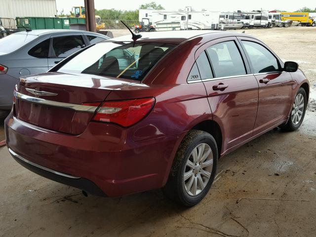 1C3CCBBB7DN694133 - 2013 CHRYSLER 200 TOURIN RED photo 4