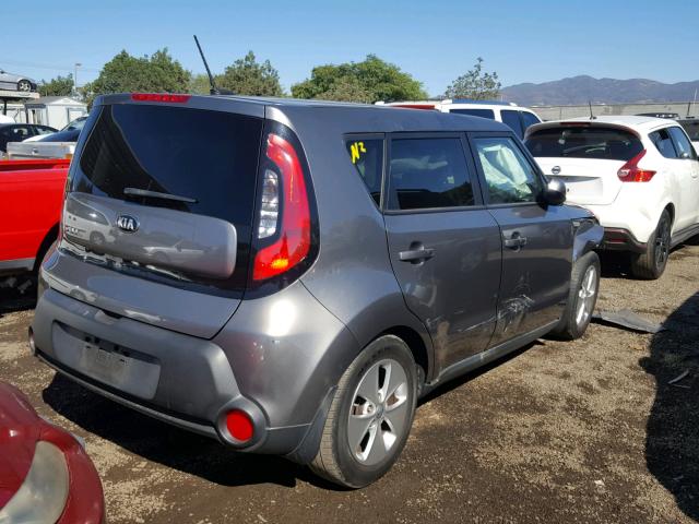 KNDJN2A28E7107295 - 2014 KIA SOUL GRAY photo 4