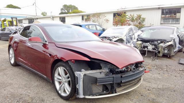5YJSA1DP1CFS00975 - 2012 TESLA MODEL S أحمر صورة 1