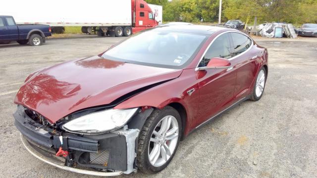 5YJSA1DP1CFS00975 - 2012 TESLA MODEL S أحمر صورة 2