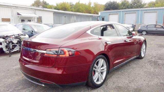 5YJSA1DP1CFS00975 - 2012 TESLA MODEL S أحمر صورة 4