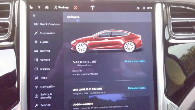 5YJSA1DP1CFS00975 - 2012 TESLA MODEL S أحمر صورة 8