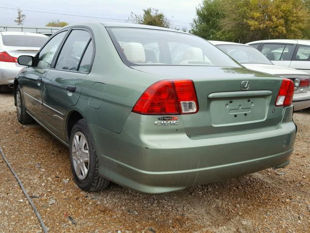 1HGES16354L016479 - 2004 HONDA CIVIC DX V GREEN photo 3