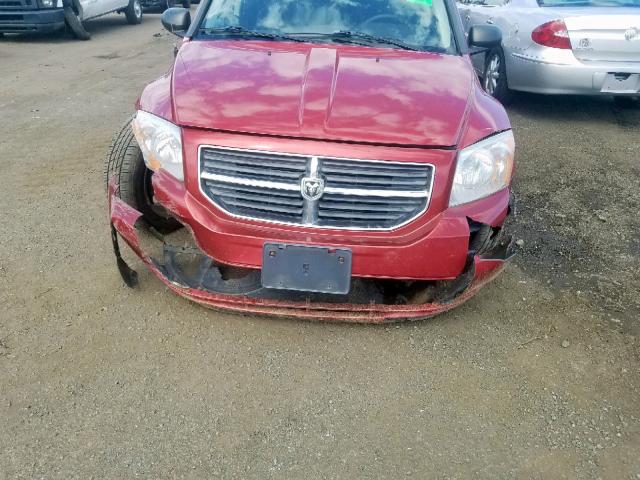 1B3CB4HA0AD652169 - 2010 DODGE CALIBER SX RED photo 9