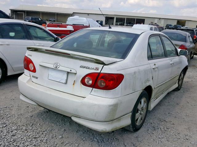 1NXBR32E77Z771207 - 2007 TOYOTA COROLLA S WHITE photo 4