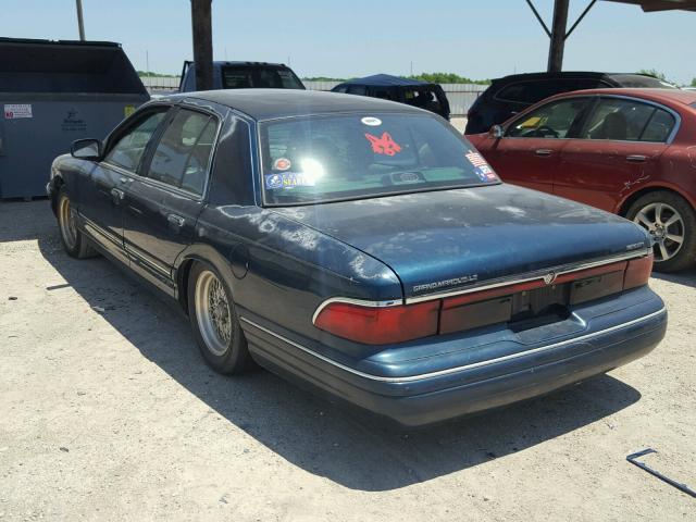 2MELM75W3VX677641 - 1997 MERCURY GRAND MARQ BLUE photo 3