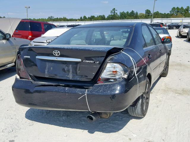 4T1BE32K32U068147 - 2002 TOYOTA CAMRY LE BLACK photo 4