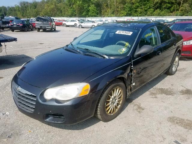 1C3EL56R94N243142 - 2004 CHRYSLER SEBRING LX BLACK photo 2