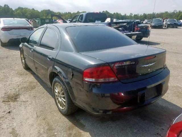 1C3EL56R94N243142 - 2004 CHRYSLER SEBRING LX BLACK photo 3