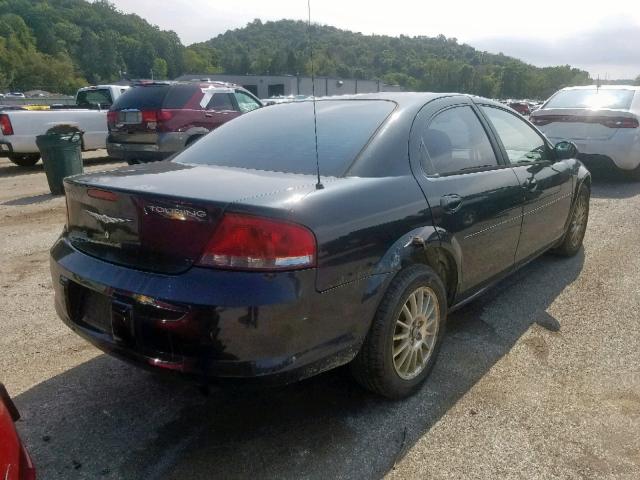 1C3EL56R94N243142 - 2004 CHRYSLER SEBRING LX BLACK photo 4