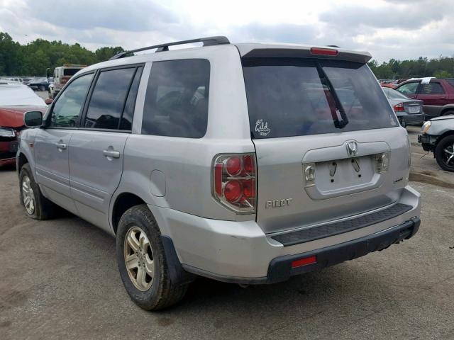 5FNYF18288B036187 - 2008 HONDA PILOT VP SILVER photo 3