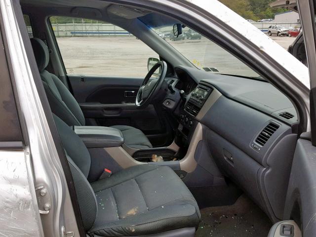 5FNYF18288B036187 - 2008 HONDA PILOT VP SILVER photo 5