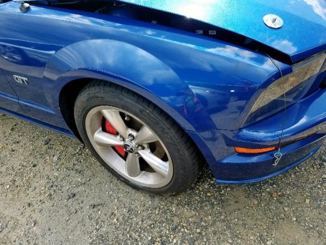 1ZVHT82H585175562 - 2008 FORD MUSTANG GT BLUE photo 9
