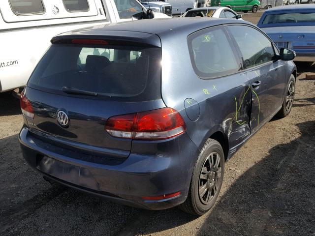 WVWAB7AJ0CW330172 - 2012 VOLKSWAGEN GOLF CHARCOAL photo 4