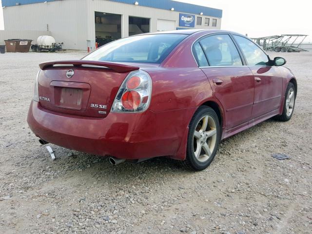 1N4BL11DX6C112535 - 2006 NISSAN ALTIMA SE RED photo 4