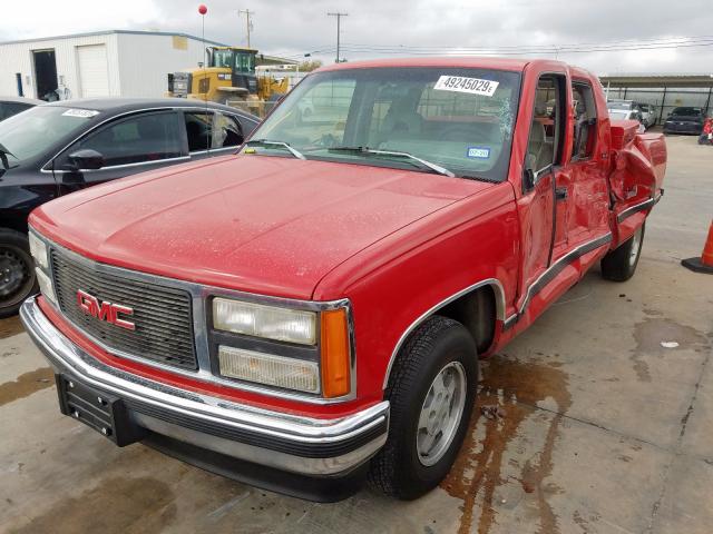 2GTEC19K4P1524306 - 1993 GMC SIERRA C15 RED photo 2