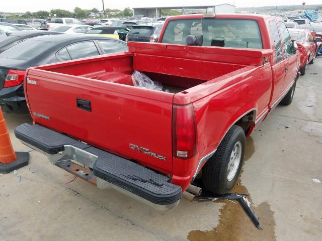 2GTEC19K4P1524306 - 1993 GMC SIERRA C15 RED photo 4