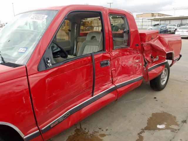 2GTEC19K4P1524306 - 1993 GMC SIERRA C15 RED photo 9