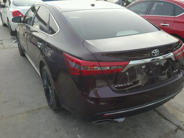 4T1BK1EB8HU248807 - 2017 TOYOTA AVALON XLE MAROON photo 3