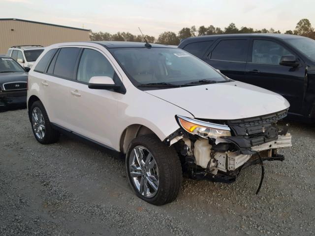 2FMDK3JC9CBA29405 - 2012 FORD EDGE SEL WHITE photo 1