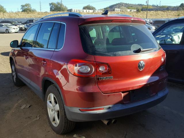 WVGBV7AX4AW002214 - 2010 VOLKSWAGEN TIGUAN SE RED photo 3
