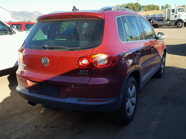 WVGBV7AX4AW002214 - 2010 VOLKSWAGEN TIGUAN SE RED photo 4