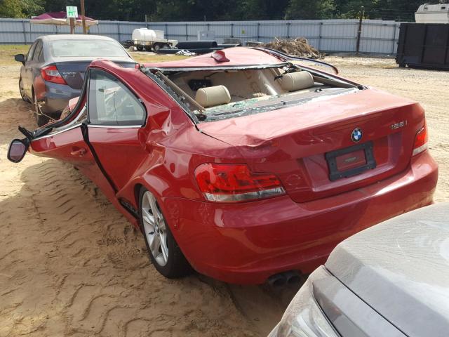 WBAUP7C57CVP23619 - 2012 BMW 128 I RED photo 3