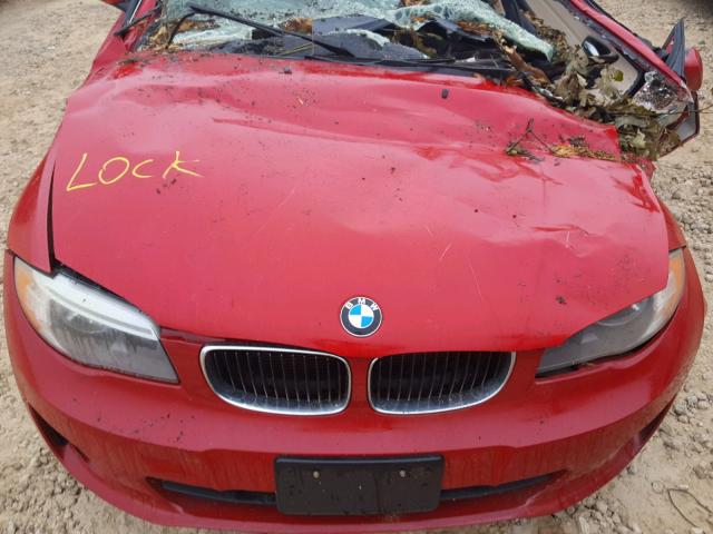 WBAUP7C57CVP23619 - 2012 BMW 128 I RED photo 7