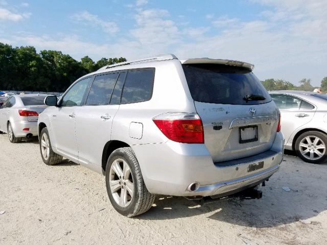 JTEDS42AX82037335 - 2008 TOYOTA HIGHLANDER SILVER photo 3