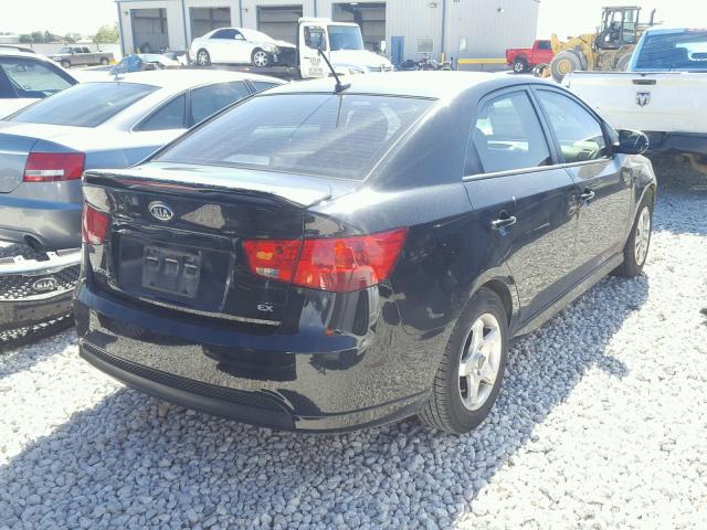 KNAFU4A26C5595155 - 2012 KIA FORTE EX BLACK photo 4