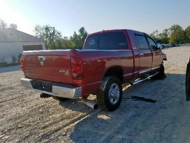 3D7KS29A98G154410 - 2008 DODGE RAM 2500 RED photo 4