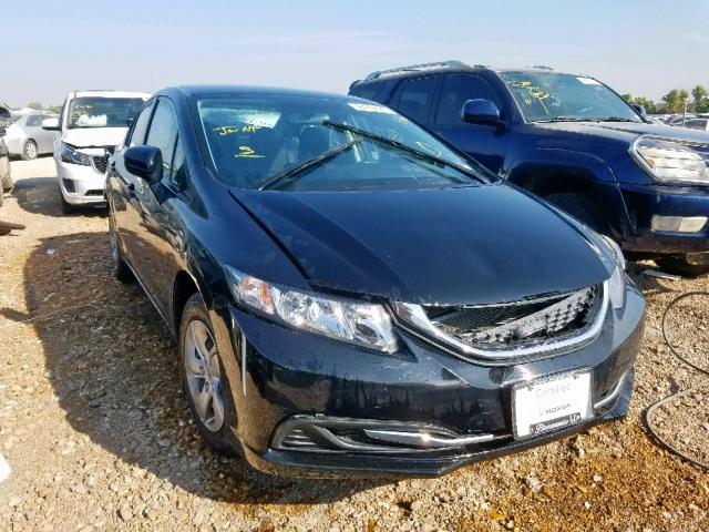 19XFB2F50FE121498 - 2015 HONDA CIVIC LX BLACK photo 1