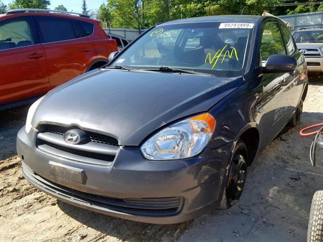 KMHCM3AC6AU185589 - 2010 HYUNDAI ACCENT BLU GRAY photo 2