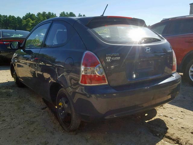 KMHCM3AC6AU185589 - 2010 HYUNDAI ACCENT BLU GRAY photo 3