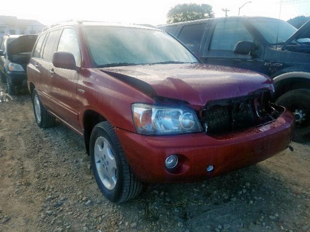 JTEEP21A440065651 - 2004 TOYOTA HIGHLANDER MAROON photo 1