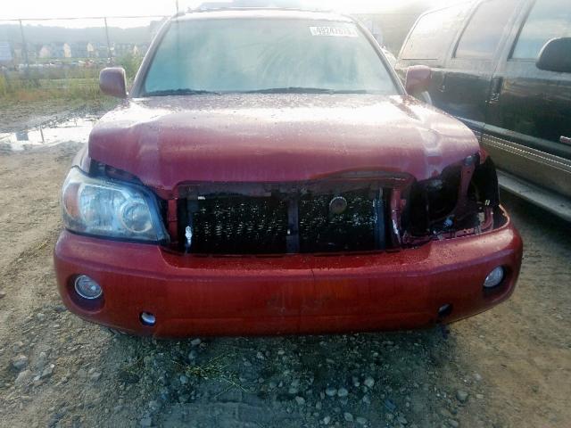 JTEEP21A440065651 - 2004 TOYOTA HIGHLANDER MAROON photo 7