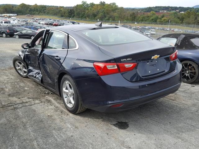 1G1ZB5STXJF210358 - 2018 CHEVROLET MALIBU LS 蓝色 照片 3