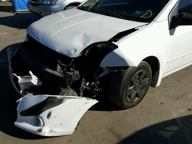 3N1AB6AP9CL761312 - 2012 NISSAN SENTRA 2.0 WHITE photo 9