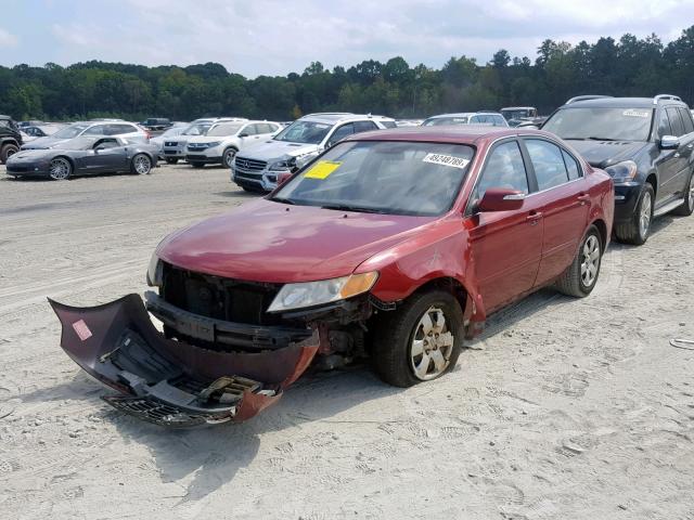 KNAGE228195331830 - 2009 KIA OPTIMA LX BURGUNDY photo 2