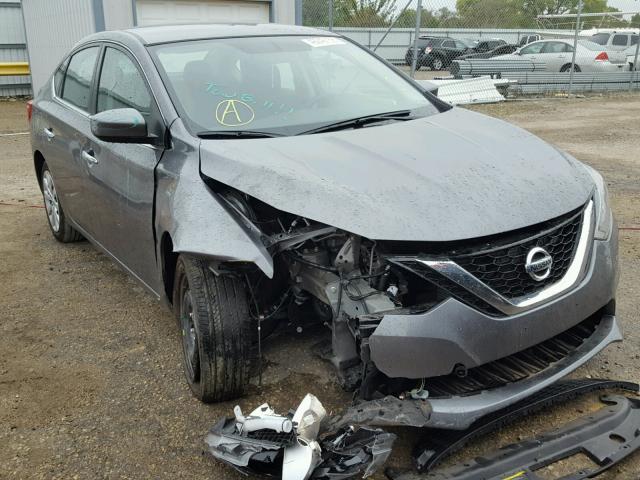 3N1AB7APXHY370217 - 2017 NISSAN SENTRA S GRAY photo 1