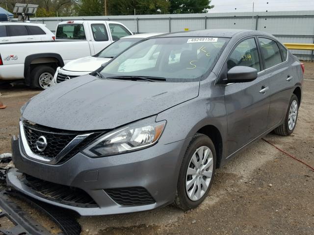 3N1AB7APXHY370217 - 2017 NISSAN SENTRA S GRAY photo 2