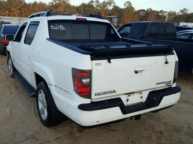 5FPYK1F54EB002467 - 2014 HONDA RIDGELINE WHITE photo 3