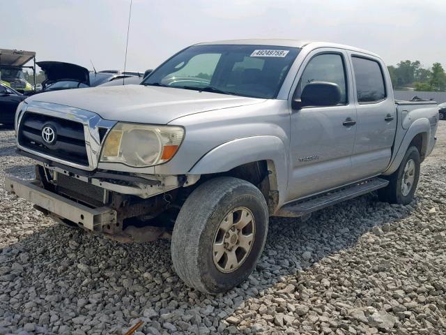 5TELU42N35Z097431 - 2005 TOYOTA TACOMA DOU SILVER photo 2