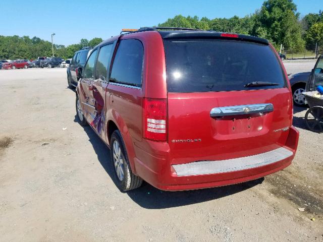 2A8HR54159R618614 - 2009 CHRYSLER TOWN & COU RED photo 3