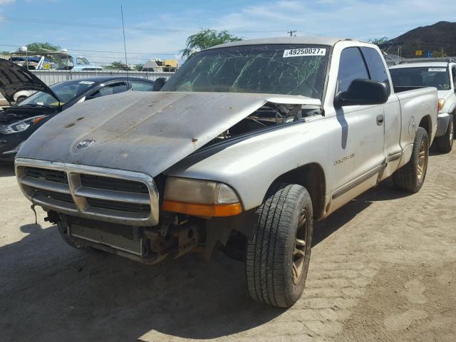 1B7GL22N91S177257 - 2001 DODGE DAKOTA GRAY photo 2