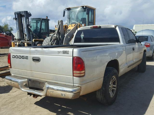 1B7GL22N91S177257 - 2001 DODGE DAKOTA GRAY photo 4