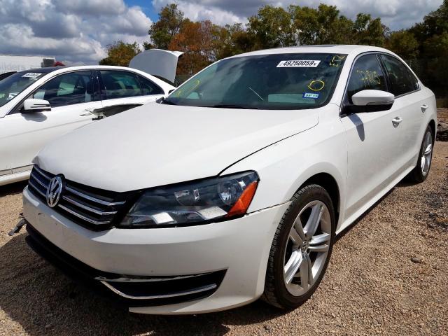 1VWBS7A34EC116051 - 2014 VOLKSWAGEN PASSAT SE WHITE photo 2