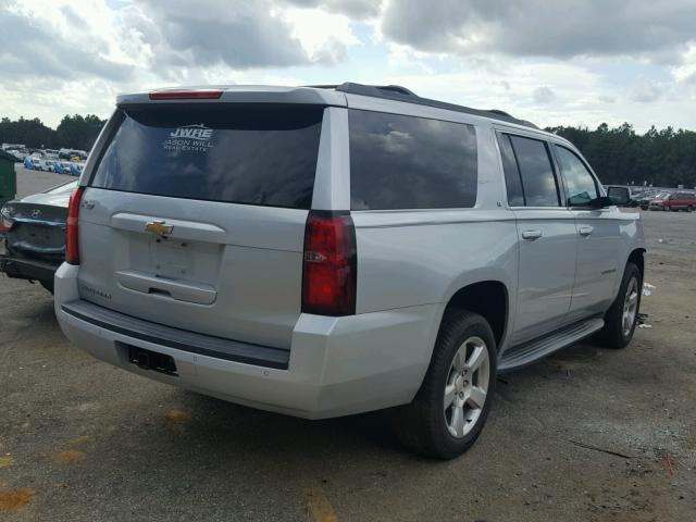 1GNSCJKCXFR178457 - 2015 CHEVROLET SUBURBAN C SILVER photo 4