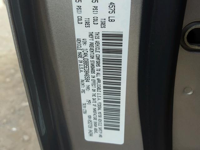 1C4NJDBB5ED846584 - 2014 JEEP COMPASS SP ნაცრისფერი ფოტო 10